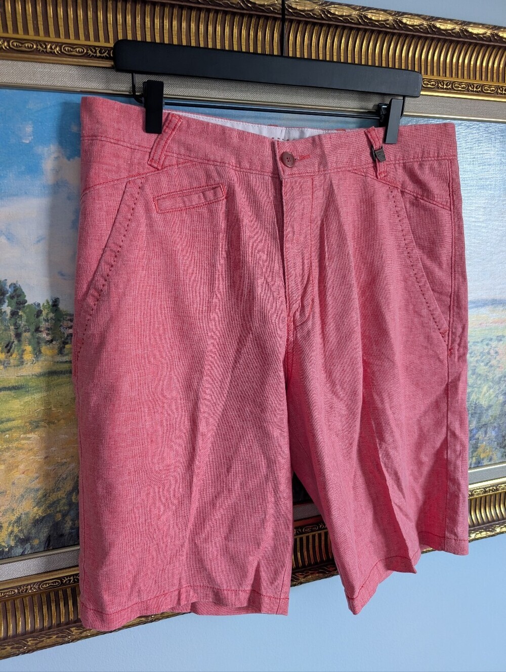 Diesel Linen Coral Pink Shorts 36